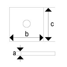 BZP - Square - 50 x 50 x 3mm