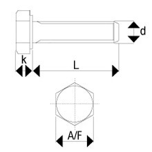 M6  - BZP - 8.8 Grade - DIN933