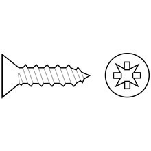 4.8mm Pozi Countersunk - AB