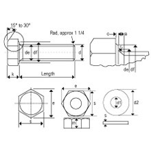 M12 - BZP -  8.8SB  BS EN15048