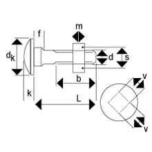 M16 - BZP   - DIN603/555