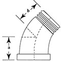 Galv 45 Deg M/F Par156G