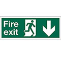 Fire Exit 400mm x 150mm