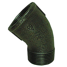 Black 45 Deg M/F Par156B - Pipe Fittings - M/I Elbow