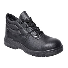 Portwest FW10 - Steel Split Leather Mid Boot S1P SR Black