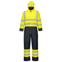 Portwest S485 - Hi-Vis Contrast Winter Coverall Yellow/Navy