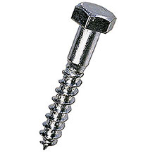 M10 - BZP - DIN571 Coach Screw - Hex Head