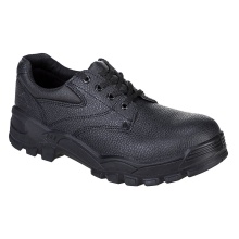 Portwest FW14 - Steel Split Leather Low Shoe S1P SR Black