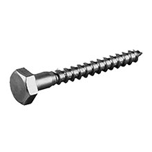 M8 - A2 - 304 Grade - DIN571 Coach Screw - Hex Head