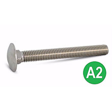 Carriage Bolt & Nut - M10 - Self Colour - DIN603/555