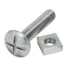 Roofing Bolt & Nut - M8 - BZP