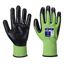 Portwest A645 - Green Cut Glove - Nitrile Foam Green/Black