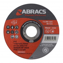 Cutting Disc - Mild/Stainless - Abracs Phoenix Boxed - Inox