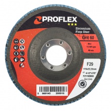 Flap Disc - Zirconiated - Abracs Proflex 115mm Box of 25