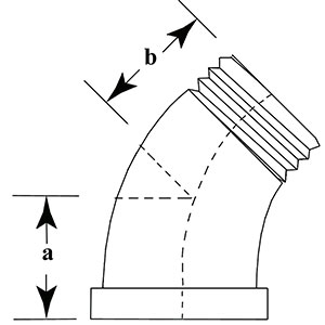 Galv 45 Deg M/F Par156G