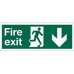 Fire Exit 400 x 150mm Gemglow