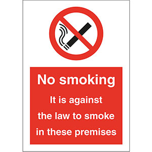 No Smoking Against The Law Red