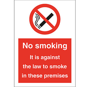 No Smoking Against The Law Red