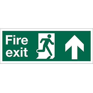 Fire Exit 400mm x 150mm