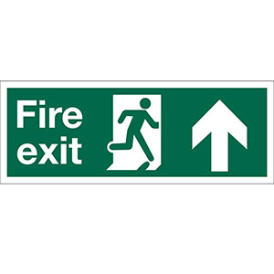 Fire Exit 400mm x 150mm