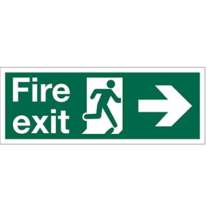 Fire Exit 400mm x 150mm