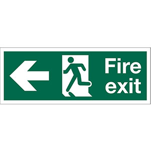 Fire Exit 400mm x 150mm