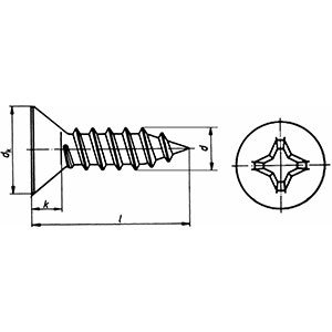 4.8mm Pozi Countersunk - AB