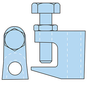 Type FL1 - Flange Clamp - BZP