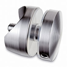 Model 0747 Flat - 50mm Dia - Glass Adapters - St.St Effect