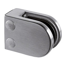 Model 22 Flat - Glass Clamps - Aluminium White