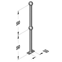 Platform Flat 25nb Galv Ball Standard - 60mm Ball