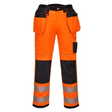 Hi-Vis Trousers - Portwest T501 Orange/Black Regular Leg