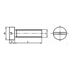 M4 - A2 - Grade 304 - DIN84 M4 - A2 - Grade 304 - DIN84