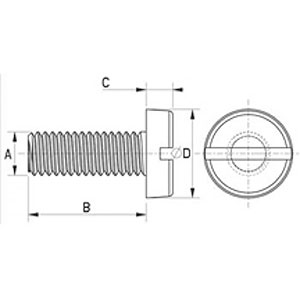M4 - A2 - Grade 304 - DIN85 M4 - A2 - Grade 304 - DIN85